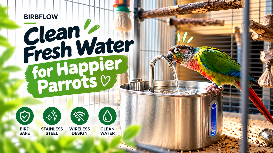 Clean Parrot fountain 