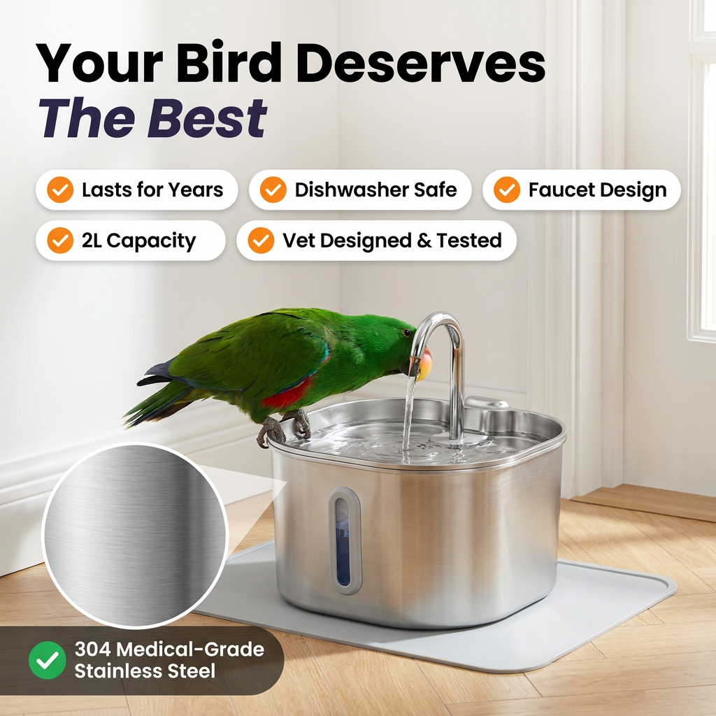 BirbFlow Parrot Fountain