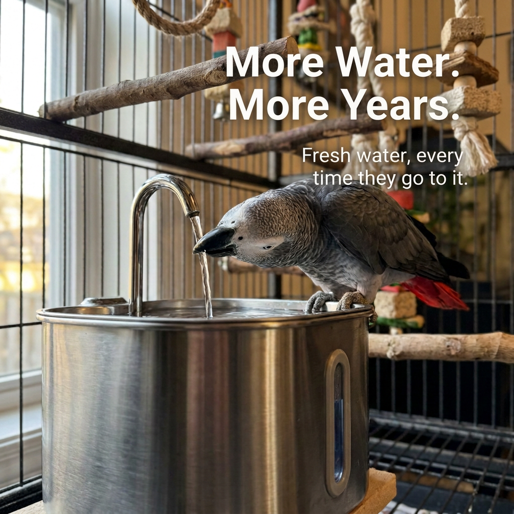 BirbFlow Parrot Fountain