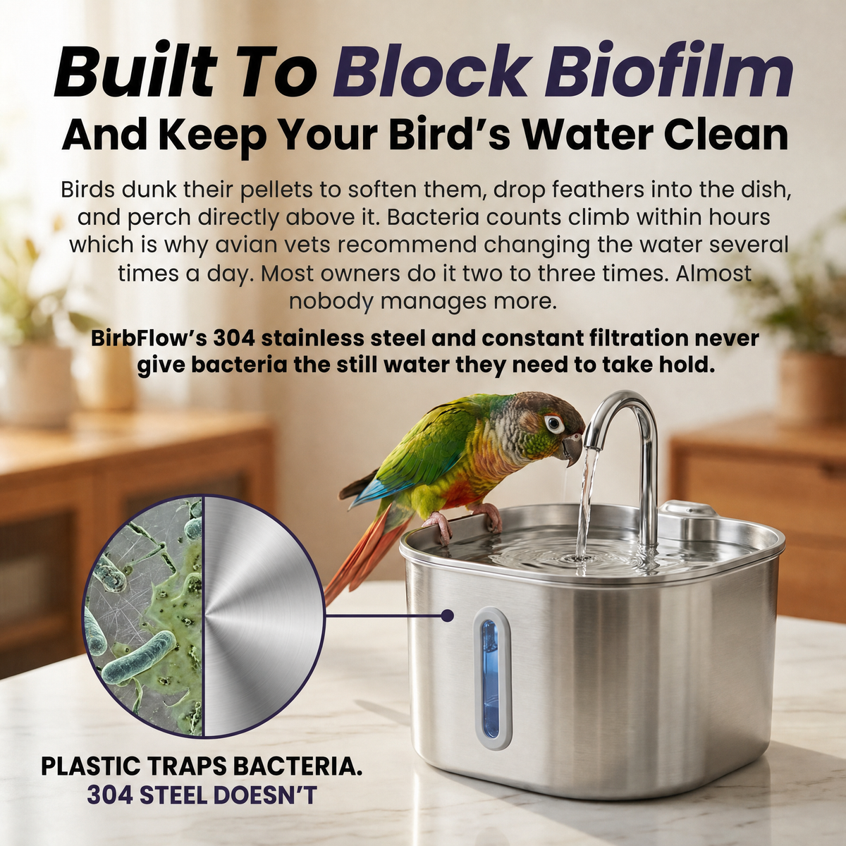 BirbFlow Parrot Fountain